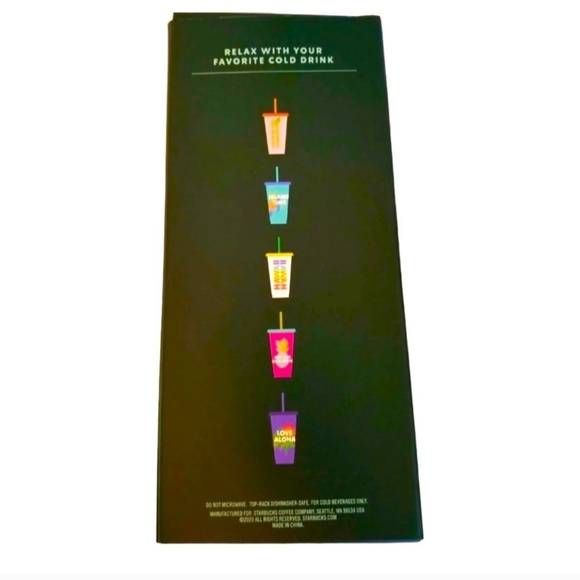 NIB, 24oz Starbucks 2020 Hawaii Reusable Cold Cups w/staws 5 ct. - Picture 3 of 8